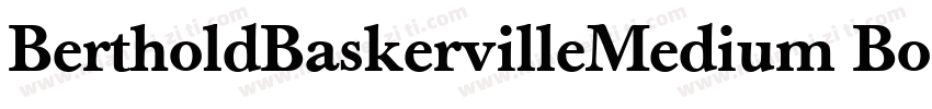 BertholdBaskervilleMedium Book字体转换